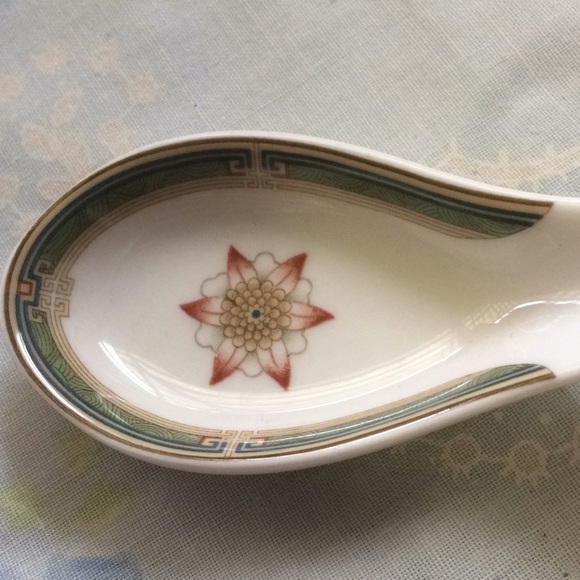 Floral printed porcelain spoon - Picture 2 of 3